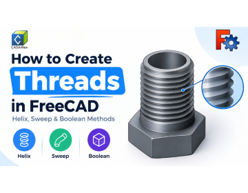 How to Create Threads in FreeCAD: Helix, Sweep & Boolean Methods